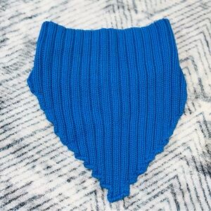 Rumours Blue Ribbed Knit Tube Top – Size Small, Stretchy & Trendy